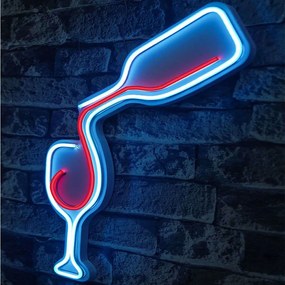 Διακοσμητικό Φωτιστικό Τοίχου Wine 395NGR2403 35x3x45cm Led 400lm 36W 6000K Blue-Red Wallity