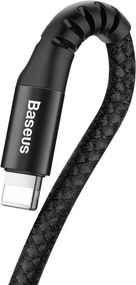 Baseus Καλώδιο Lightning Fish Eye Spring MFI 2A 1m (Μαύρο)