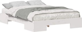 vidaXL Σκελετός Κρεβατιού Λευκό 135 x 190 cm