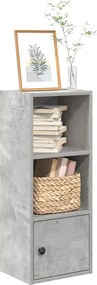 vidaXL Βιβλιοθήκη Γκρι Σκυροδέματος 31x24x77 εκ. Επεξεργ. Ξύλο