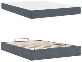 vidaXL Σκελετός Κρεβατιού Άλλο Σκούρο γκρι 160 x 200 cm Βελούδο
