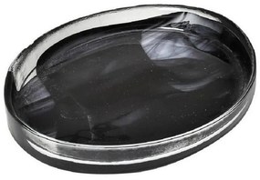 Πιατέλα Atlas Οβάλ Alabaster Hor1613K6 21Χ16,5cm Black Espiel Glass