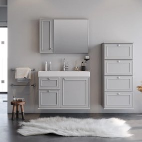 Martin Stella 100 Grey  MDF - Πάγκος με Νιπτήρα &amp; Καθρέπτη