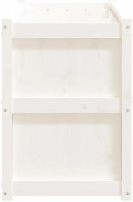 vidaXL Ζαρντινιέρα Λευκή 150 x 50 x 70 εκ. από Μασίφ Ξύλο Πεύκου