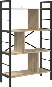 vidaXL Ράφι Βιβλίων Δρύς Sonoma 75 x 30 x 123,5 εκ. Επεξεργασμένο ξύλο