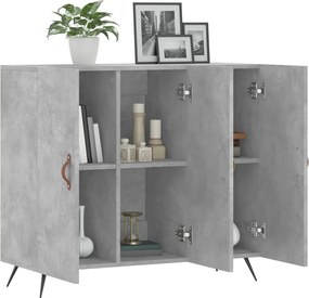 vidaXL Ντουλάπι Γκρι Σκυροδέματος 90x34x80 εκ. Επεξεργασμένο Ξύλο