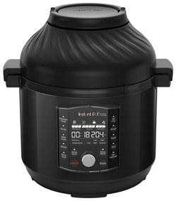 Instant Pot Pro Crisp + Φριτέζα αέρος 140002701, 1500 W, 7,6 L, 11 προγράμματα, καλάθι φριτέζας αέρος, οθόνη LCD, Μαύρο