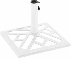 vidaXL Βάση Ομπρέλας Λευκή 44 x 44 x 31 εκ. από Χυτοσίδηρο