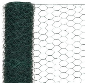 Συρματόπλεγμα Εξάγωνο Πράσινο 25x1,2 μ. Ατσάλι με Επικάλυψη PVC - Πράσινο