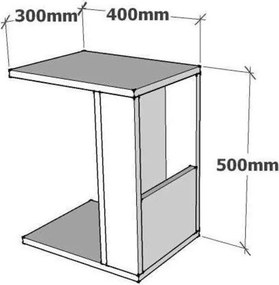 Side Table Star - White White