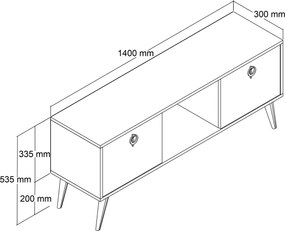 TV Stand Kaya Atlantic Pine