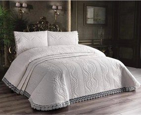 Stewehome Σετ κουβέρτας διπλής με γαλλική δαντέλα 240x260 cm