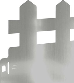 vidaXL Περιγράμματα γκαζόν 10 pcs Ασημί 103 x 0,05 x 22 εκ