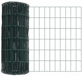 vidaXL Ευρωπαϊκός Φράχτης 13 Στούντιο Πόδια 0.4x50 μ, Γαλβανισμένος Χάλυβας, Πράσινος