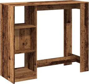 vidaXL Τραπέζι Μπαρ με Ράγες 124x46x103,5 εκ. Επεξεργ. Ξύλο