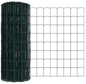 vidaXL Euro Fence με 13 Άγκιστρα 0.4x50 μ Γαλβανισμένο Ατσάλι Πράσινο
