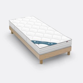 Σετ στρώμα latex και memory foam με υφασμάτινη βάση με τάβλες