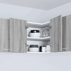 vidaXL Κρεμαστό ντουλάπι Γκρι Σομόνα και Λευκό 57 x 57 x 40 εκ.