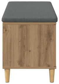 vidaXL Παγκάκι Χαλωρίου με μαξιλάρι Τεχνίτικη Δρυς 100 x 38 x 46 εκ