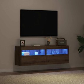 vidaXL Ντουλάπι Τηλεόρασης Τοίχου 2 pcs artisan δρυς 60 x 30 x 40 εκ.