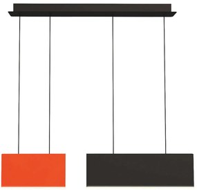 Φωτιστικό Οροφής Chroma 4274300 90x140cm Led 322lm 23,5W Orange-Black Viokef