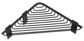 KARAG RETI Γωνιακό καλάθι σχαρωτό μαύρο ματ 21x21cm