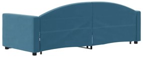 vidaXL Καναπές Κρεβάτι Συρόμενος Μπλε 80 x 200 εκ. Βελούδινος
