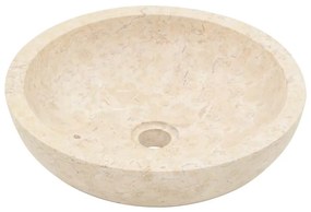 vidaXL Νιπτήρας Κρεμ 40 x 12 εκ. Μαρμάρινος
