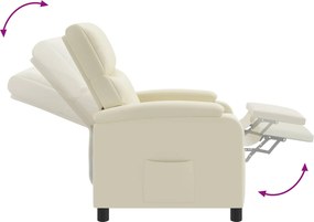 vidaXL Κάθισμα μασάζ Κρεμ Τεχνητό Δέρμα