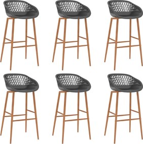 vidaXL Σετ Επίπλων Μπαρ 7 Τεμαχίων Μαύρο / Λευκό