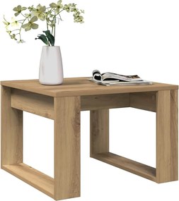 vidaXL Βοηθητικό Τραπέζι Artisan Δρυς 50 x 50 x 35 εκ. Επεξ. Ξύλο