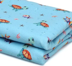 Παιδική Πετσέτα Θαλάσσης Microfiber (75x150) Kiokids Tortuga Σιέλ 4359
