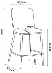 COUTURE ΣΚΑΜΠΩ BAR ΛΑΔΙ 45,5x53,58xH99cm