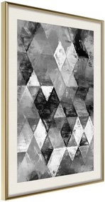 Αφίσα - Abstract Diamonds - 20x30 - Χρυσό - Με πασπαρτού