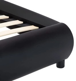 vidaXL Πλαίσιο Κρεβατιού Μαύρο 140 x 200 εκ. από Συνθετικό Δέρμα