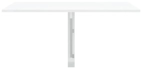 Τραπέζι Τοίχου Πτυσσόμενο Γυαλ. Λευκό 100x60x56 εκ. Επεξ. Ξύλο - Λευκό