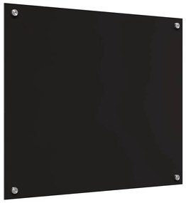 vidaXL Πίσω Πάνελ Κουζίνας 2 pcs Μαύρο 70 x 60 cm σκληρυμένο γυαλί
