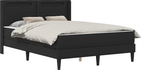 vidaXL Σκελετός κρεβατιού με στρώμα Μαύρο 120 x 200 cm Τεχνητό Δέρμα