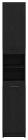 vidaXL Ντουλάπι Μπάνιου με ράφι Μαύρη δρυς 32 x 34 x 188.5 εκ.