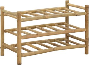 vidaXL Ράφι Κρασιού Φυσικό 57 x 29,5 x 36 εκ. Μπαμπού