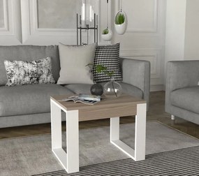 Stewehome Ορθογώνιο Τραπεζάκι Σαλονιού Λευκό / Δρυς 60x45x45 cm