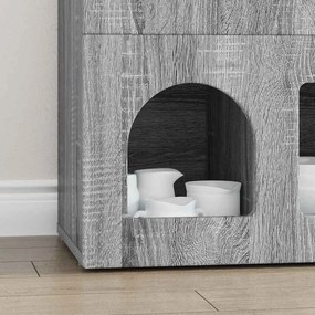 vidaXL Πλαϊνό γραφείο ELST Γκρίζο Σονομα 80.5 x 35 x 59 εκ.