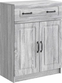 vidaXL Πλαϊνό γραφείο με συρτάρι Γκρι Sonoma 66 x 34,5 x 87 εκ.