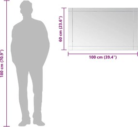 vidaXL Καθρέφτης Τοίχου 100 x 60 εκ. Γυάλινος