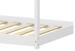 Κρεβάτι παιδικό Nino τύπου Montessori ξύλο πεύκου λευκό 90x190 εκ. 90x190x140 εκ.