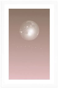 Αφίσα με παρπαστού Φεγγάρι σε απαλούς τόνους - 30x45 white