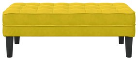 vidaXL Παγκάκι Κίτρινο 113 x 57 x 39 εκ. Βελούδο