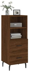 vidaXL Ντουλάπι Καφέ Δρυς 34,5 x 34 x 90 εκ. Επεξεργασμένο Ξύλο