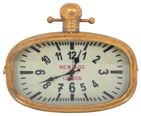 Επιτραπέζιο Ρολοϊ FL002 Fylliana Οβάλ σε Χρυσό χρώμα 35x6x41εκ.