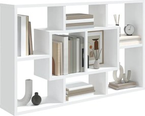 vidaXL Ραφιέρα Τοίχου Λευκή 85 x 16 x 52,5 εκ. από Επεξεργασμένο Ξύλο